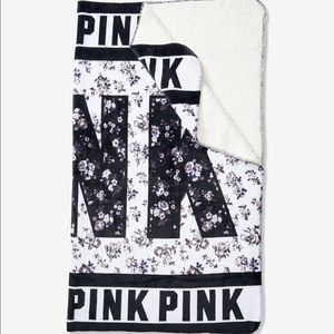 Victoria secret floral print Sherpa blanket
